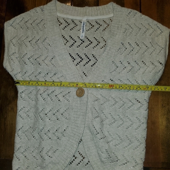 Aeropostale small knit cardigan short sleeve one button - Picture 6 of 10